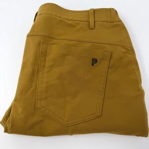Public Rec All Day Every Day Pants Mens‎ 34/30 Gold Mustard Nylon Stretch Chino